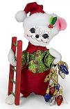 Annalee 6" Yuletide Ladder Boy Mouse 2024 - Mint - 611624