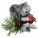 Annalee 3" Plaid & Pine Squirrel Ornament 2024 - Mint - 710824