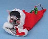 Annalee 7" Mouse in Flannel Santa Cap - Near Mint - 773075