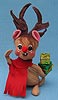 Annalee 7" Christmas Masquerade Mouse with Antlers - Mint - 774801