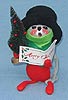 Annalee 7" Caroller Mouse with Hat & Tree - Mint / Near Mint - 775492