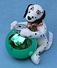 Annalee 4" Dalmation Dog Holding Green Christmas Bulb Ornament - Excellent - 790497