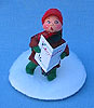 Annalee 3" Boy Caroler Boy on Snowy Base - Mint - 803696ooh