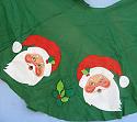 Annalee 60" Tree Skirt with Two Santa Heads - Near Mint / Excellent - 853085a