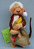 Annalee 7" Santa Monkey - Winking - Mint - R180-81w