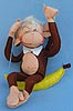 Annalee 12" Boy Monkey with Banana Trapeze - Mint - Signed - R573-81s