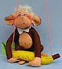 Annalee 12" Boy Monkey with Banana Trapeze - Near Mint / Excellent - R573-81