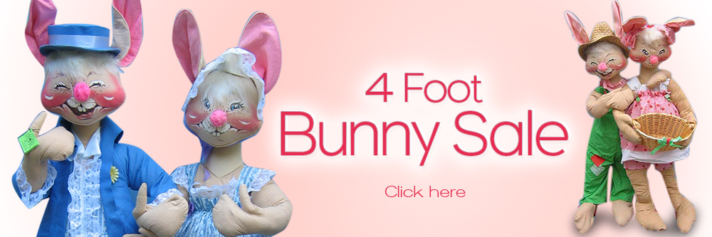 Annalee 4 Foot Bunnies - Annalee 48" Bunnies