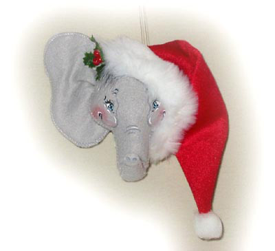 Sue Coffee Exclusives Elephant Ornament for Christmas