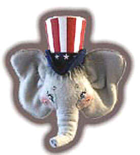 Sue Coffee's Annalee Exclusive Republican Elephant Ornament